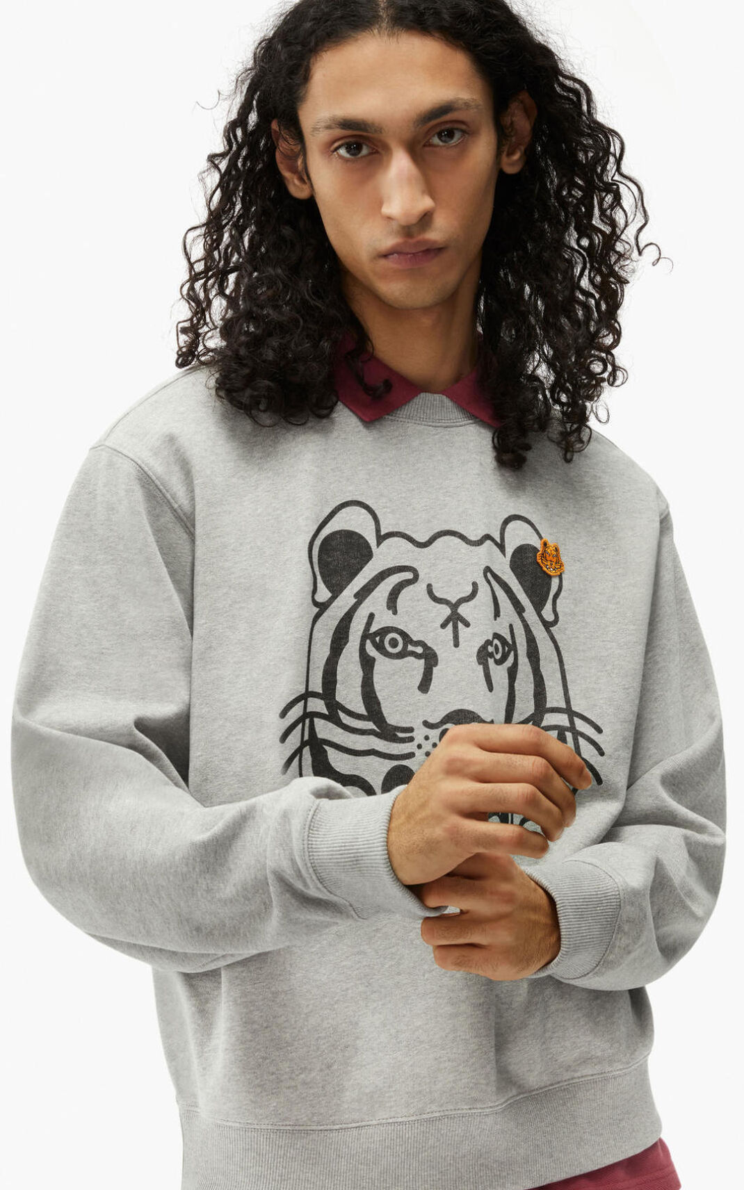 Sudadera Kenzo K Tiger Hombre Gris - SKU.9211176